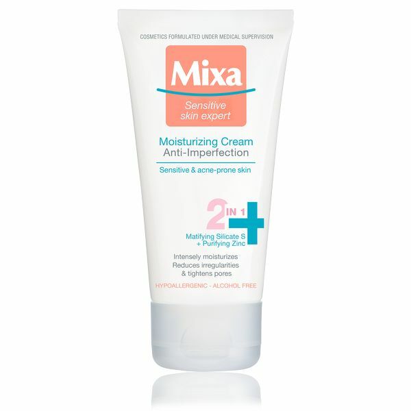 Mixa Moisturizer 2v1 against imperfections Sensitive Skin Expert (Anti-Imperfection Moisturizing Cream) 5 50ml Moterims