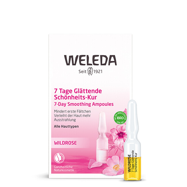 Weleda Pink lotion oil in ampoules - 7 day smoothing 7 x 0.8 ml 0.8ml vietinės priežiūros priemonė