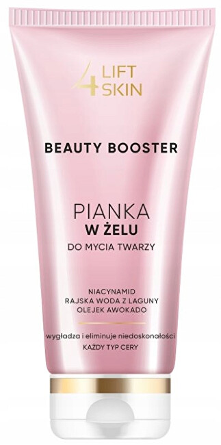 Long 4 Lashes LIFT4SKIN_ Beauty Booster foam in gel for washing face and eyes 150 ml 150ml makiažo valiklis
