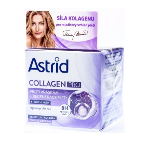 Astrid Night Anti-Wrinkle Collagen Pro 50 ml 50ml vietinės priežiūros priemonė