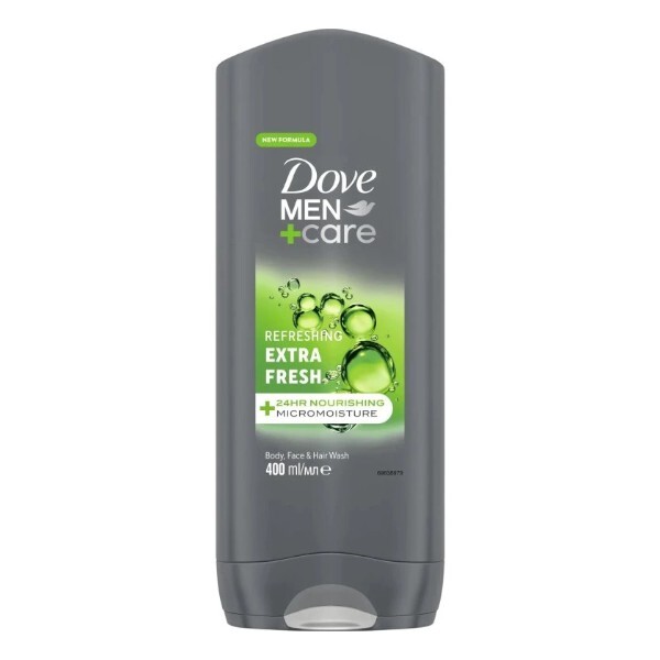 Dove Refreshing shower gel for men Men+Care Extra Fresh (Body, Face & Hair Wash) 400ml Vyrams