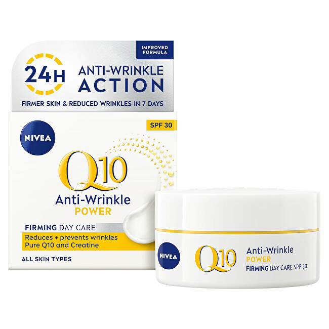 Nivea Firming anti-wrinkle day cream Q10 Power SPF 30 (Anti-Wrinkle + Firming Day Cream) 50 ml 50ml vietinės priežiūros priemonė