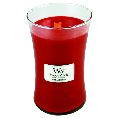 WoodWick Scented candle vase Cinnamon Chai 609.5 g kvepianti žvakė