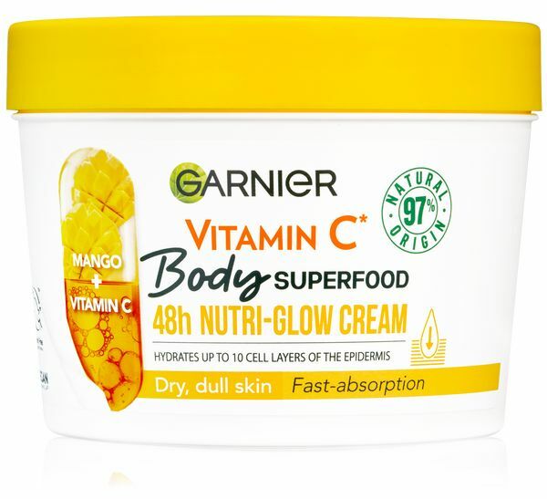 Garnier Brightening body cream for dry skin Body Superfood Mango + Vitamin C (Glow Cream) 380 ml 380ml Moterims