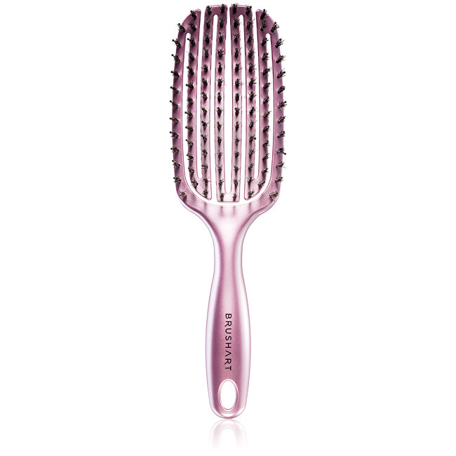 BrushArt Boar Bristle Hair Drying Brush Pink plaukų šepetys BrushArt Boar Bristle Hair Drying Brush Pink plaukų šepetys