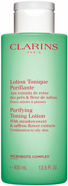 Clarins Toning water for mixed to oily skin (Purifying Toning Lotion) 400ml makiažo valiklis