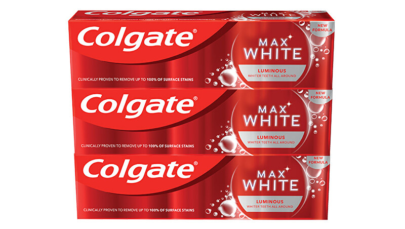 Colgate Whitening toothpaste Max White Luminous 3 x 75 ml 75ml dantų balinimui