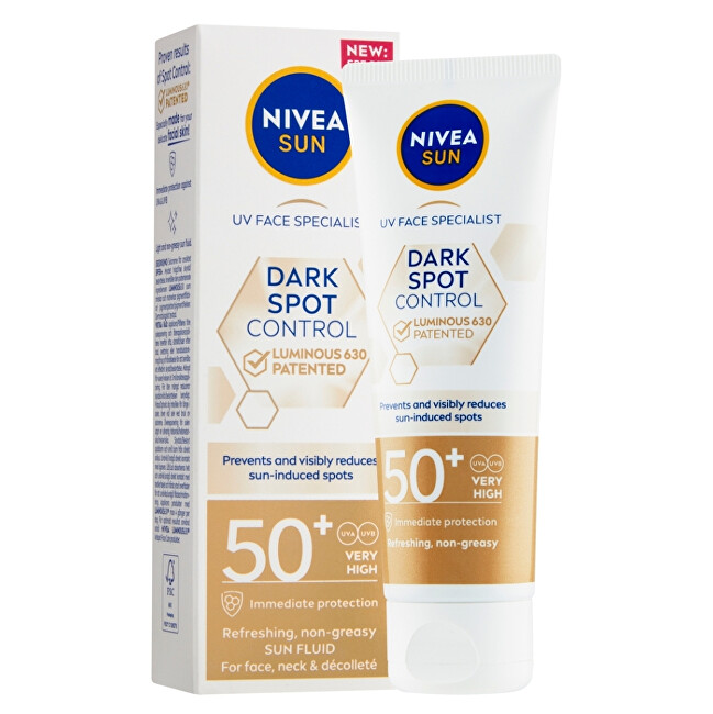 Nivea Skin cream for tanning OF 50+ Sun Dark Spot Control Luminous 630 (Sun Fluid) 40 ml 40ml Moterims