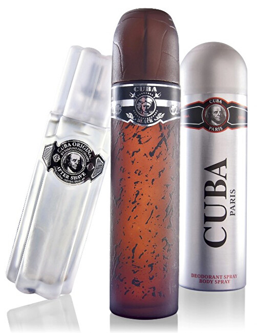 Cuba Black - EDT 100 ml + deodorant ve spreji 200 ml + voda po holen&iacute; 100 ml 100ml Kvepalai Vyrams