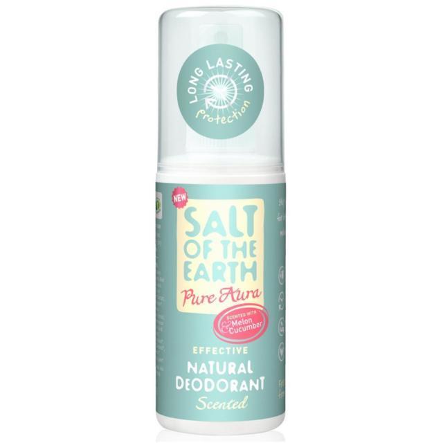 Salt Of The Earth 100% natural deodorant Melon & Cucumber Pure Aura ( Natura l Deodorant) 100 ml 100ml Kvepalai Moterims