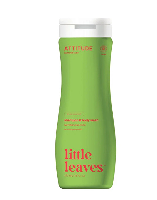 Attitude Little Leaves Children's Body Soap and Shampoo Watermelon and Coconut 473 ml 473ml &scaron;ampūnas