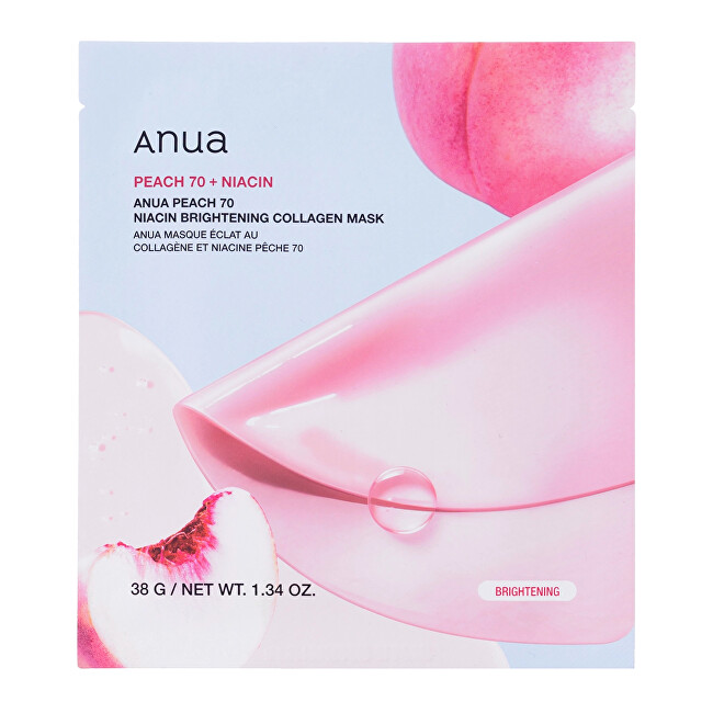 Anua Skin mask Peach 70 Niacin Brightening Collagen Mask 38 g Moterims