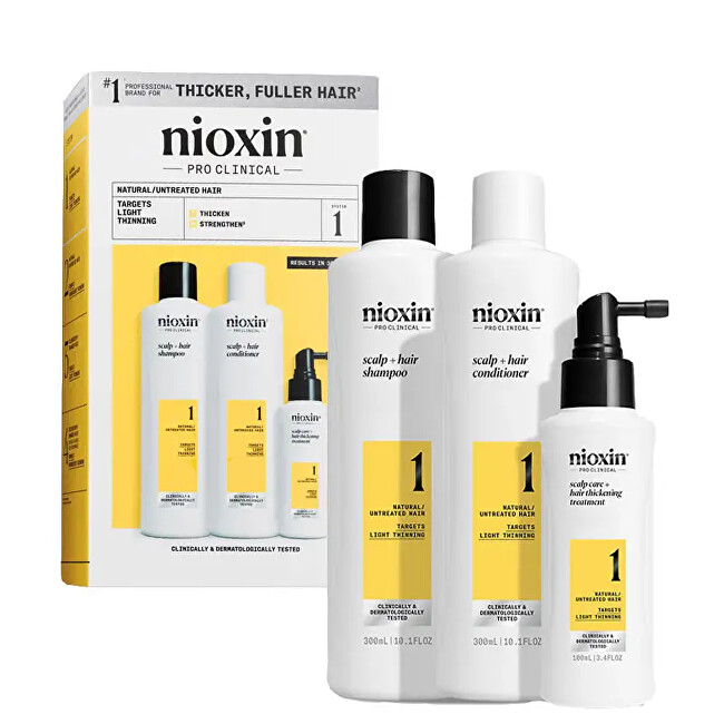 Nioxin System 1 Set for Fine, Slightly Thinning Natural Hair &scaron;ampūnas