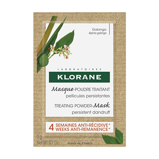 Klorane Hair mask against dandruff (Treating Powder-Mask) 8 x 3 g atstatomoji plaukų priežiūros priemonė