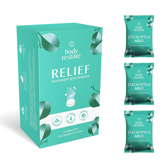Body Restore A set of aromatic tablets for the shower Eucalyptus and Mint Shower Steamers Moterims