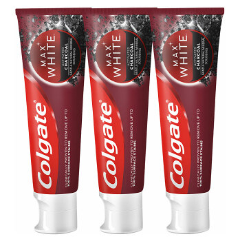 Colgate Whitening toothpaste with activated charcoal Max White Charcoal Trio 3 x 75 ml 75ml dantų pasta
