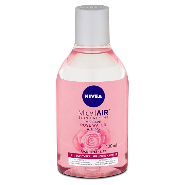 Nivea Two-phase micellar water with rose water (Micellar Rose Water) 400 ml 400ml makiažo valiklis