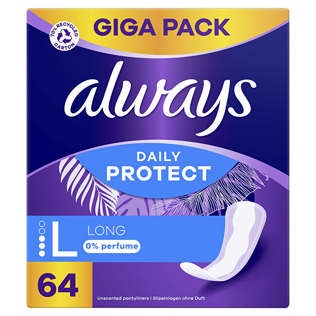 Always Panty liners Daily Protect Long 64 pcs Intymios higienos priemonė