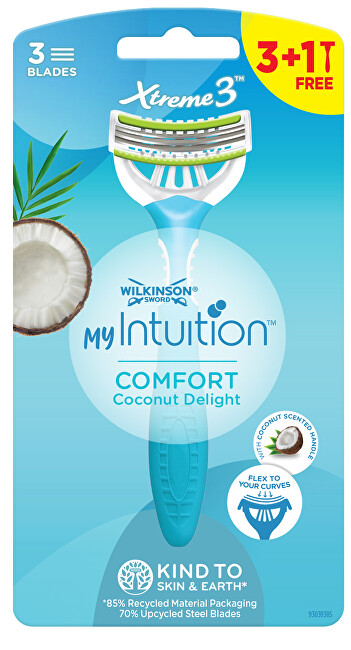 Wilkinson Sword Disposable razor for women My Intuition Comfort Coconut Delight 3 + 1 pc skustuvas