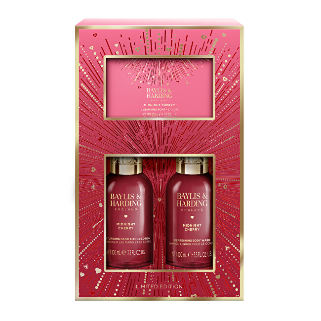Baylis & Harding Midnight Cherry Gift Set 3 pcs Moterims