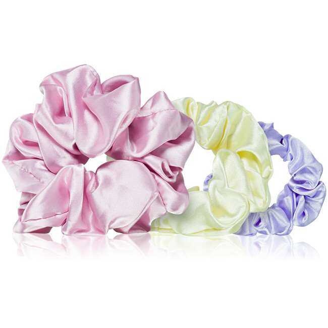 BrushArt Satin hair tie Daisy Dreams Scrunchie 3 pcs plaukų aksesuaras BrushArt Satin hair tie Daisy Dreams Scrunchie 3 pcs plaukų aksesuaras
