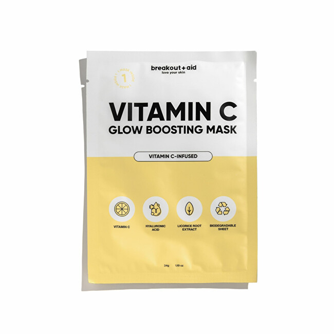 Breakout+aid Brightening mask with vitamin C Glow Boosting Mask 34 g Moterims
