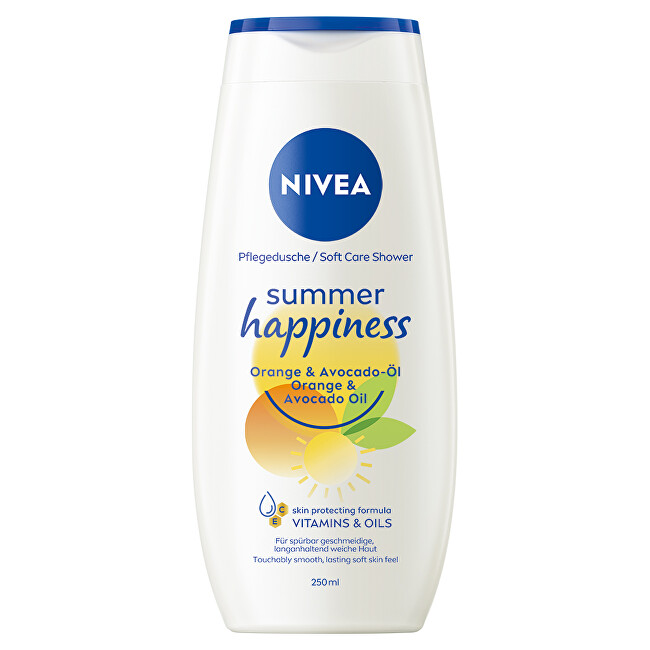 Nivea Caring shower gel Summer Happiness Orange 250 ml 250ml Moterims