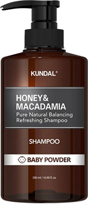 KUNDAL Honey & Macadamia Baby Powder Natural Moisturizing Shampoo (Nature Shampoo) 500ml &scaron;ampūnas