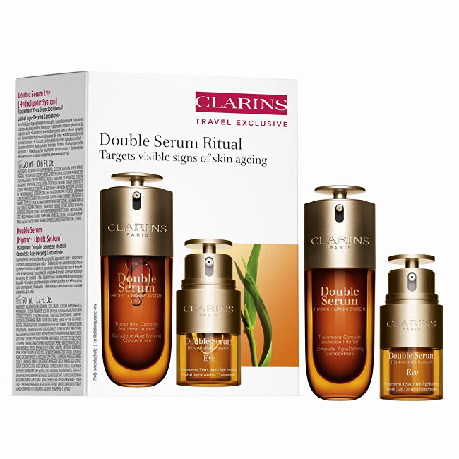 Clarins Double Serum Ritual Skincare Gift Set vietinės priežiūros priemonė