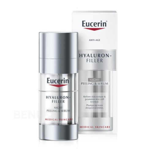 Eucerin Night restoring and filling serum Hyaluron Filler (Night Peeling & Serum) 30 ml 30ml vietinės priežiūros priemonė