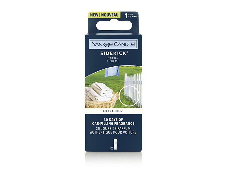 Yankee Candle Sidekick Clean Cotton car diffuser refill (Refill Recharge) 1 pc Kvepalai Unisex