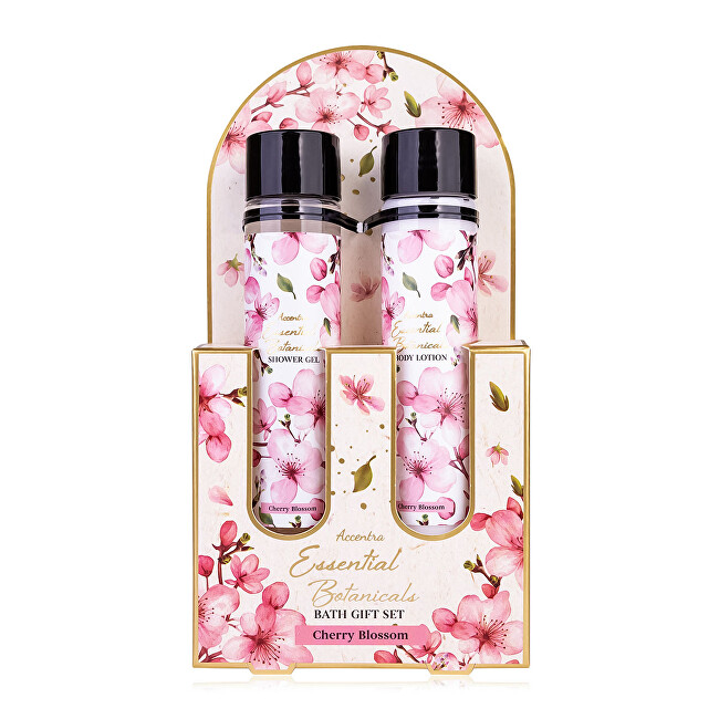 Accentra Accentra bath set ESSENTIAL BOTANICS cherry blossom tube in a gift box, shower gel 60ml, body lotion 60ml 60ml Moterims