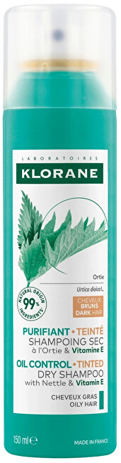 Klorane Dry shampoo for oily and dark hair Bio Kopřiva Dry Shampoo 150 ml 150ml &scaron;ampūnas