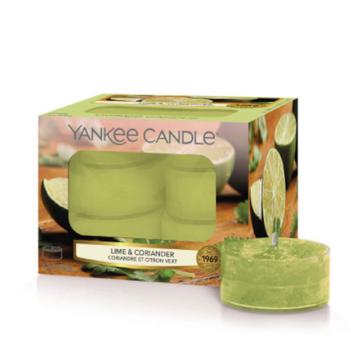 Yankee Candle Aromatic tea candles Lime & Coriander 12 x 9.8 g Kvepalai Unisex