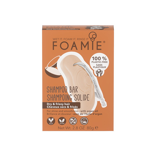 Foamie Kiss Me Argan Solid Shampoo for Dry and Curly Hair (Shampoo Bar) 80 g šampūnas