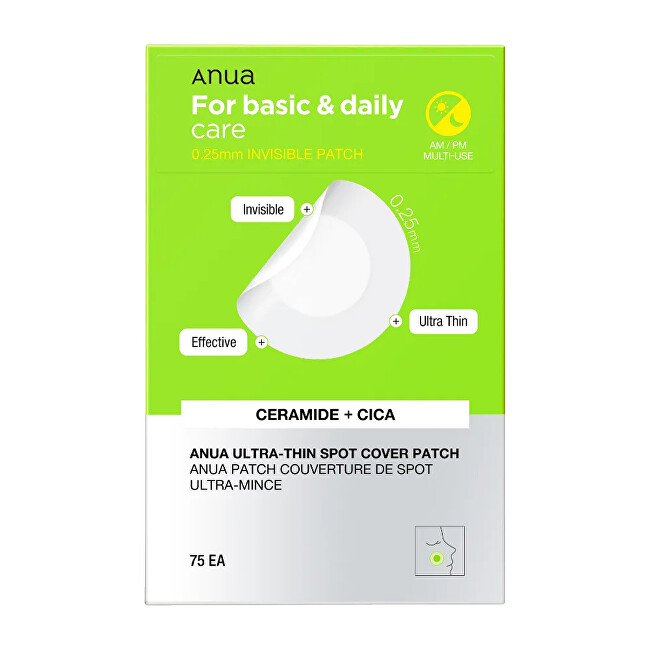 Anua Hydrocolloid patches Ultra-Thin Spot Cover Patch 75 pcs vietinės priežiūros priemonė
