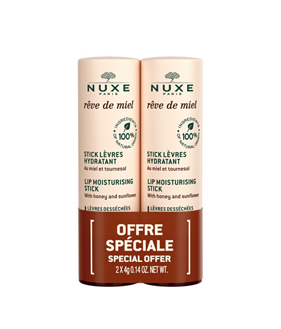 Nuxe Reve de Miel lip moisturizing stick set (Lip Moisturizing Stick Duo) 2 x 4 g Moterims