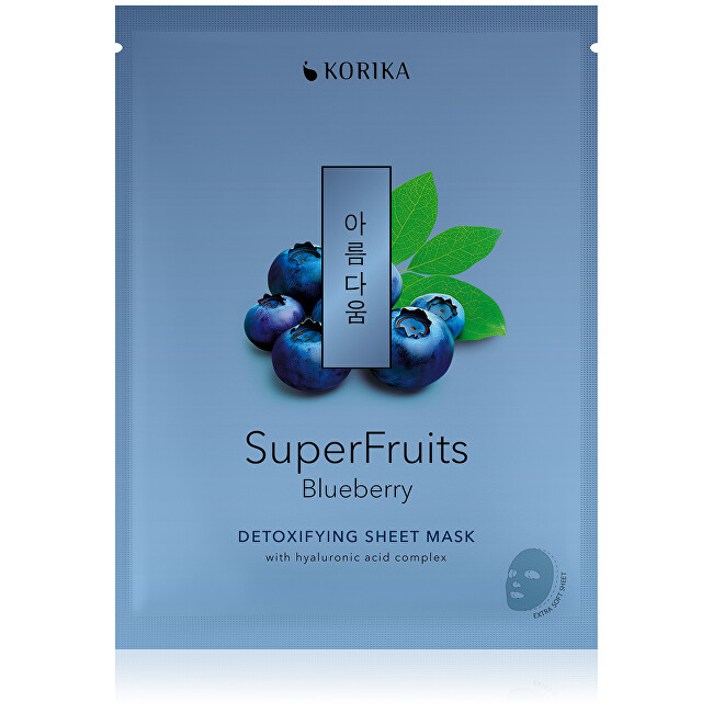 KORIKA Superfruits Blueberry Detoxifying Sheet Mask 25 g Moterims