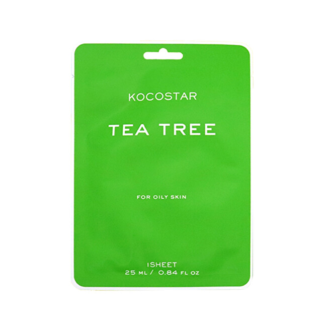 Kocostar Anti-blemish face mask Tea Tree Sheet Mask 25 ml 25ml vietinės priežiūros priemonė