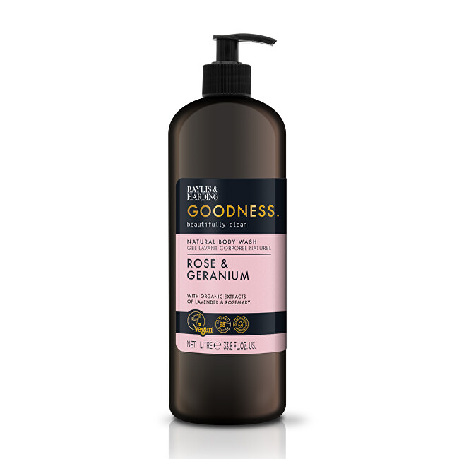 Baylis & Harding Shower gel Rose & Geranium Body Wash 1000 ml 1000ml Moterims