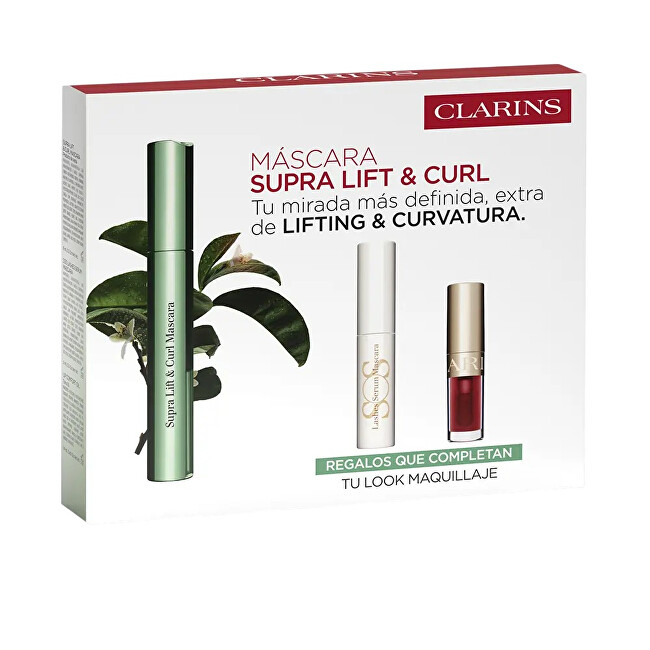 Clarins Supra Lift & Curl Gift Set blakstienų tušas Clarins Supra Lift & Curl Gift Set blakstienų tušas