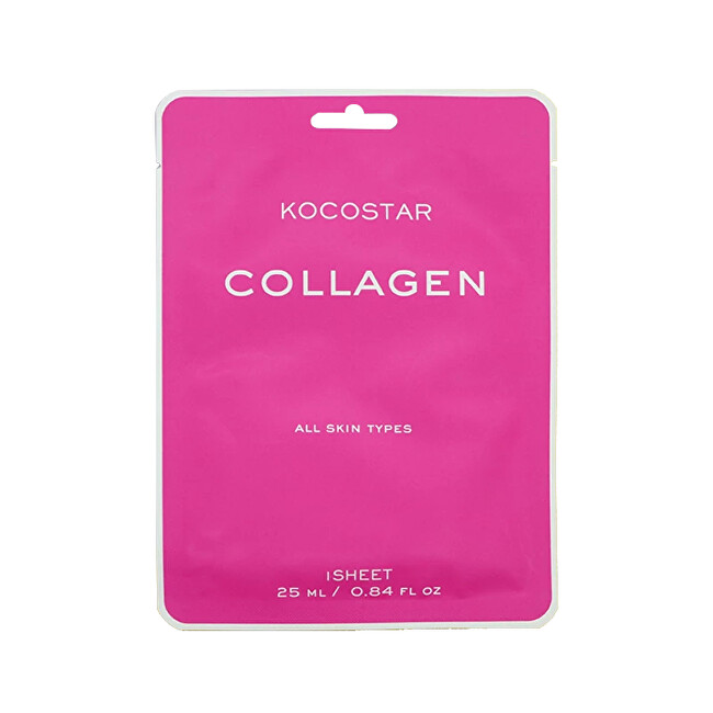 Kocostar Anti-aging face mask Collagen Sheet Mask 25 ml 25ml vietinės priežiūros priemonė