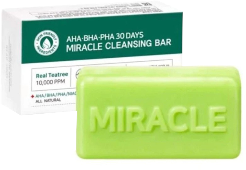 Some By Mi AHA BHA PHA 30 Days Facial Cleansing Bar (Miracle Cleansing Bar) 106 g makiažo valiklis