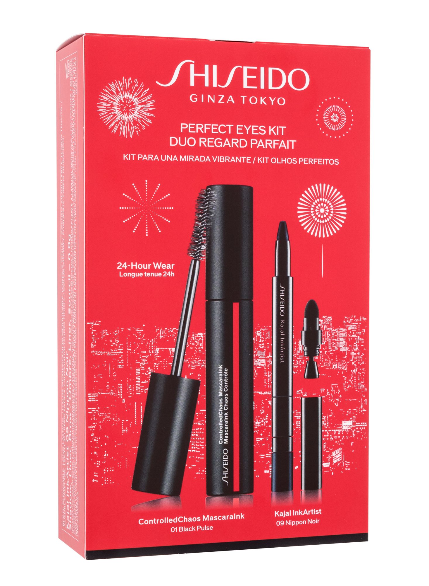 Shiseido Perfect Eye Kit 11,5ml ControlledChaos MascaraInk 11,5 ml + Kajal InkArtist 0,8 g 09 Nippon Noir Eye Pencil blakstienų tušas Rinkinys