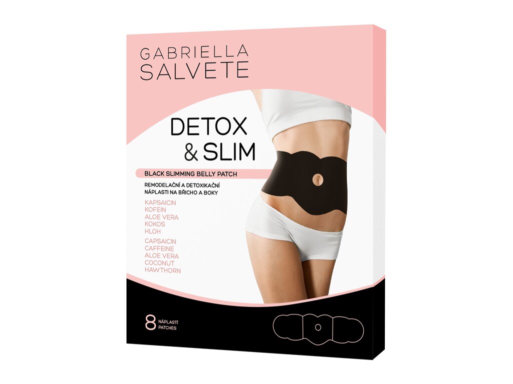 Gabriella Salvete Detox & Slim Black Slimming Belly Patch 8vnt liekninamasis kremas