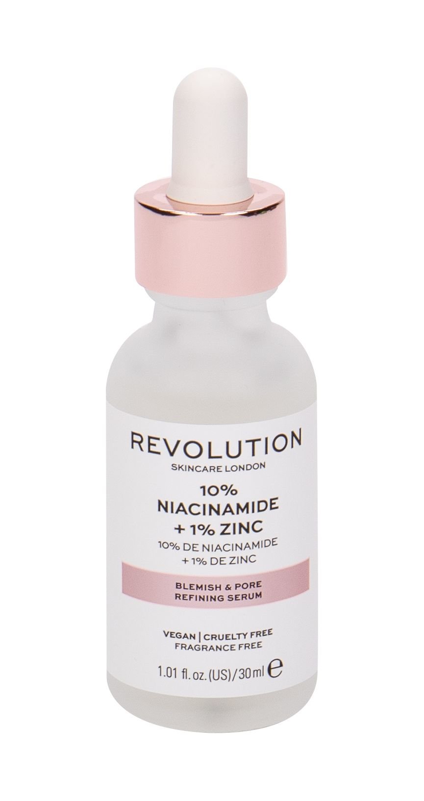 Makeup Revolution London Skincare 10% Niacinamide + 1% Zinc 30ml Veido serumas