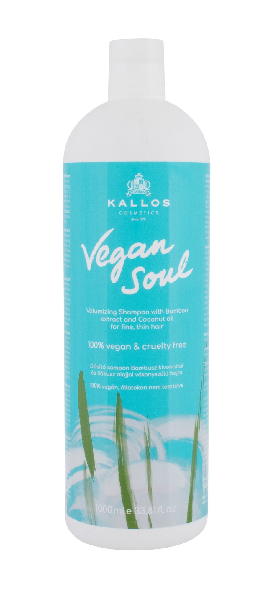 Kallos Cosmetics Vegan Soul Volumizing 1000ml šampūnas