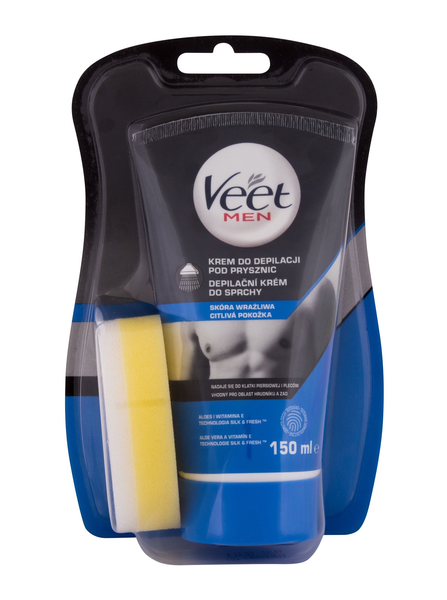 Veet Men In Shower Hair Removal Cream 150ml priemonės depiliacijai
