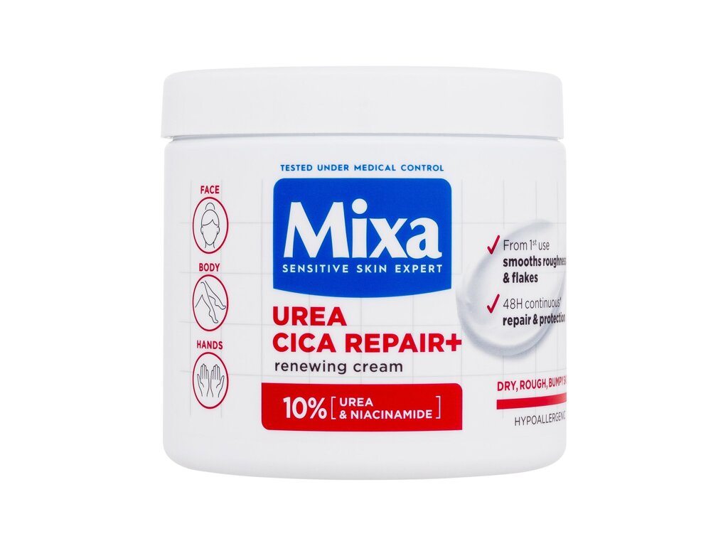 Mixa Urea Cica Repair+ Renewing Cream 400ml kūno kremas