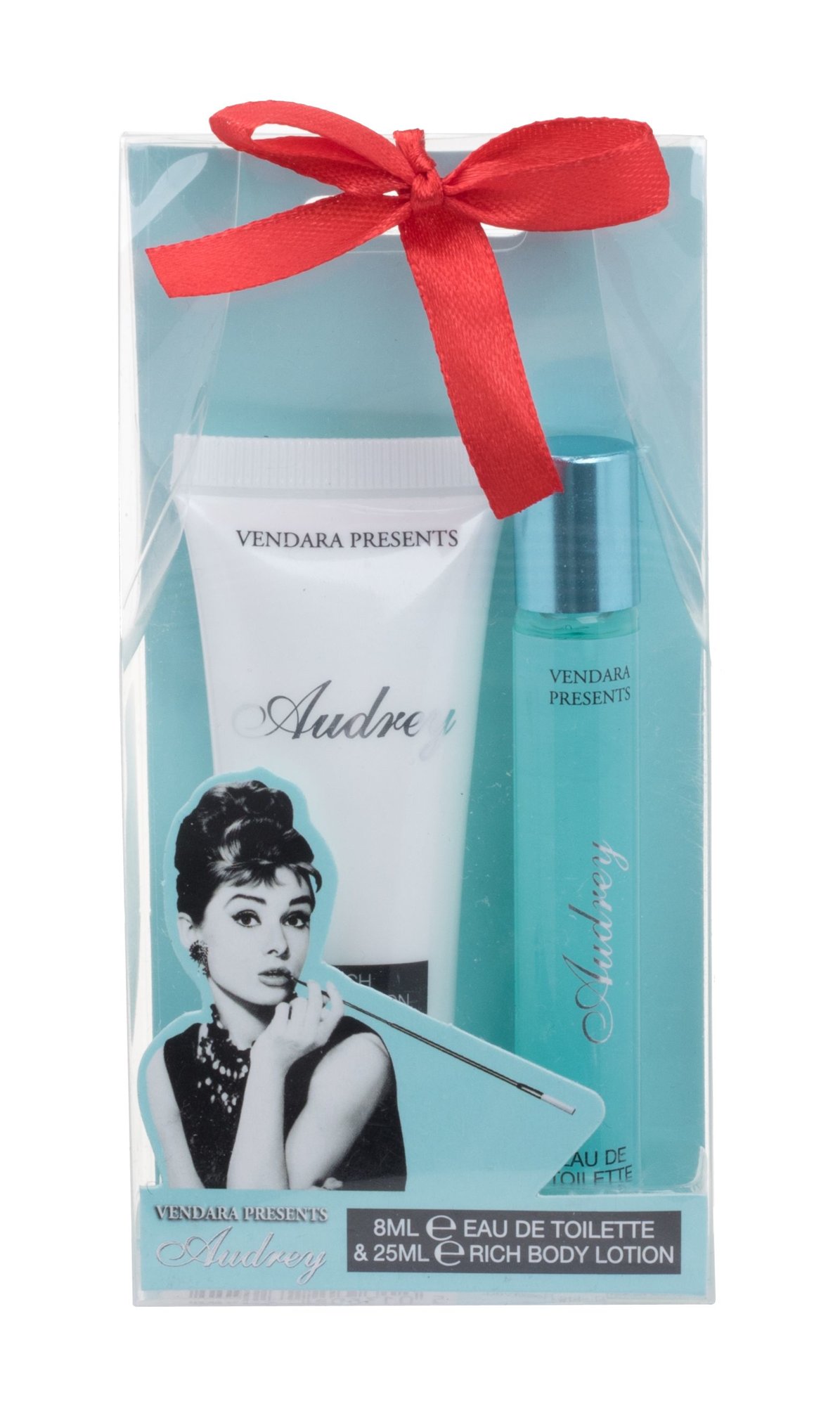 Vendara Presents Audrey 8ml EDT 8 ml + body lotion 25 ml kvepalų mėginukas Moterims EDT Rinkinys